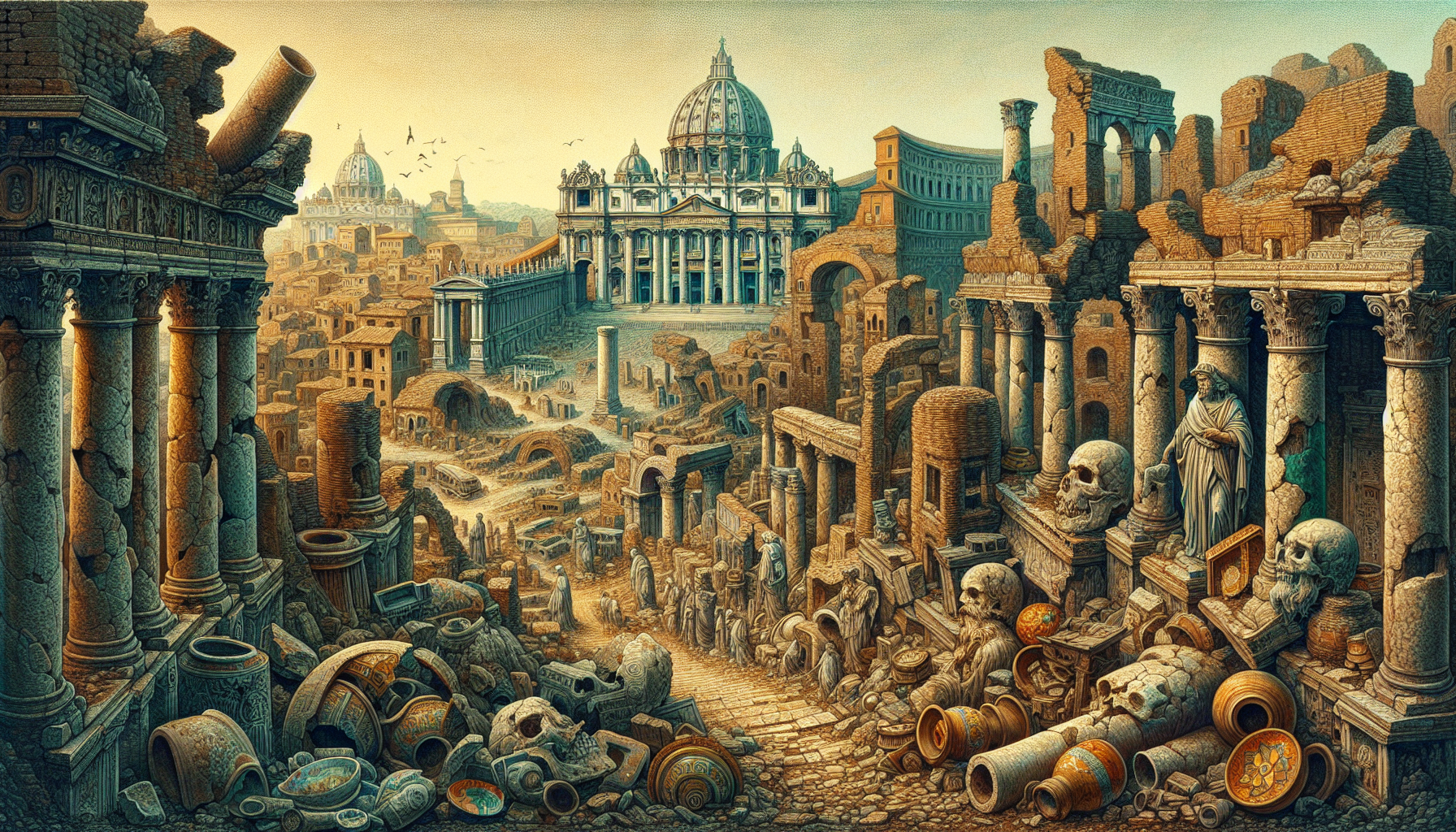 Vaticano e Roma in rovina