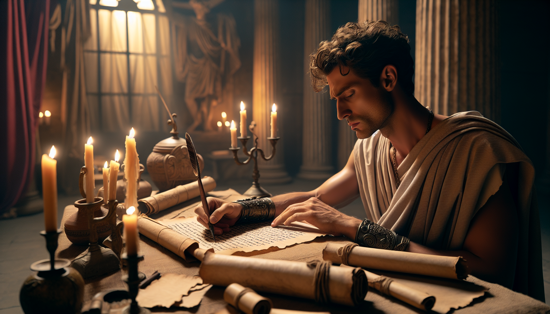 Virgilio scrive l'Eneide