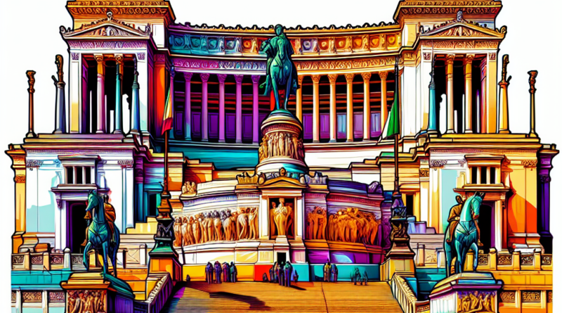 Altare della Patria stilizzato a colori