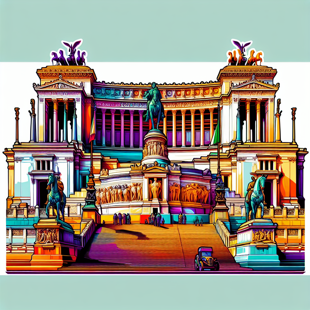 Altare della Patria stilizzato a colori